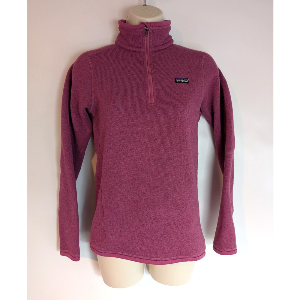 Patagonia Womens Better Sweater 1/4 Zip Pullover Jacket Magenta Sz XS